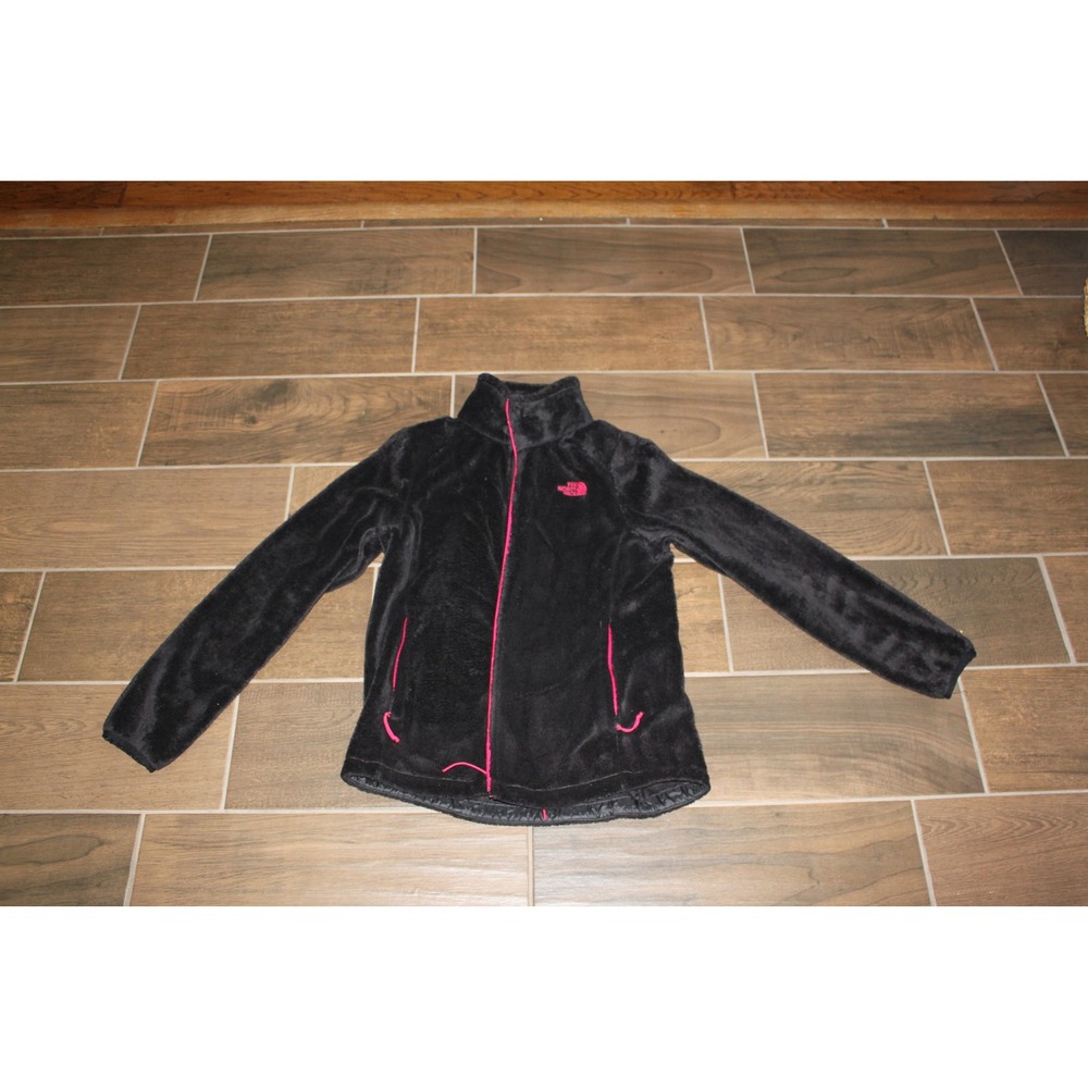 The North Face Osito Fleece Jacket Black Pink Full Zip Women Medium M